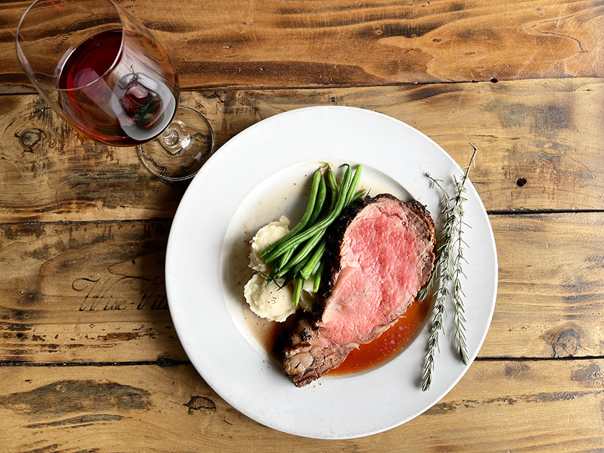 Savor the flavors of Wise Villa Winery's renowned Prime Rib Thursdays and special Thanksgiving Eve dinner.