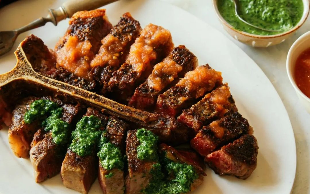 How to Cook the Perfect Christmas Steak With Festive Red and Green Sauces